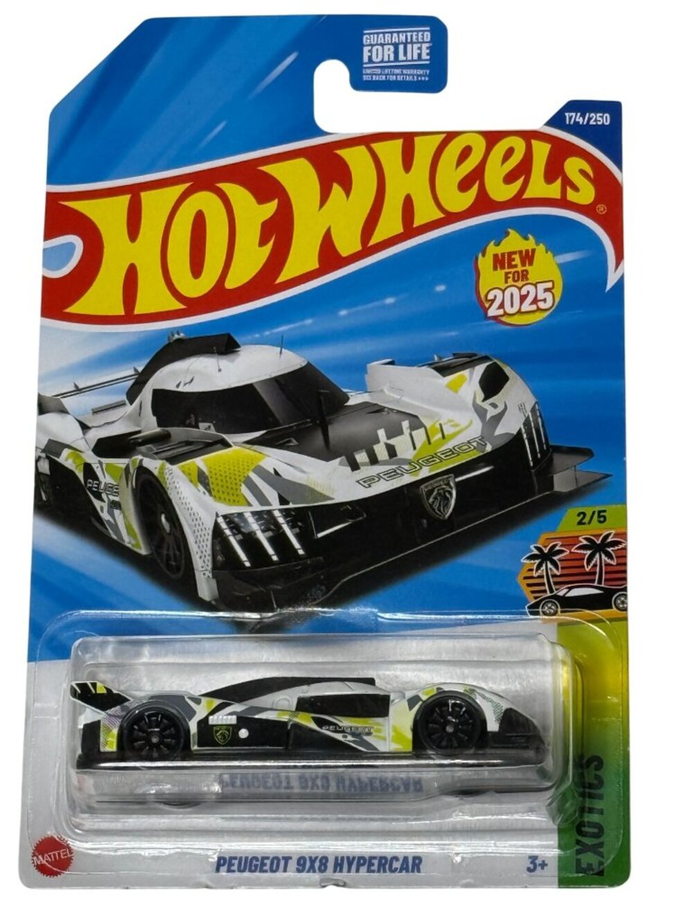 Hot Wheels 2025 Peugeot 9X8 Hypercar HW Exotics 174/250 2/5 1:64 NOC